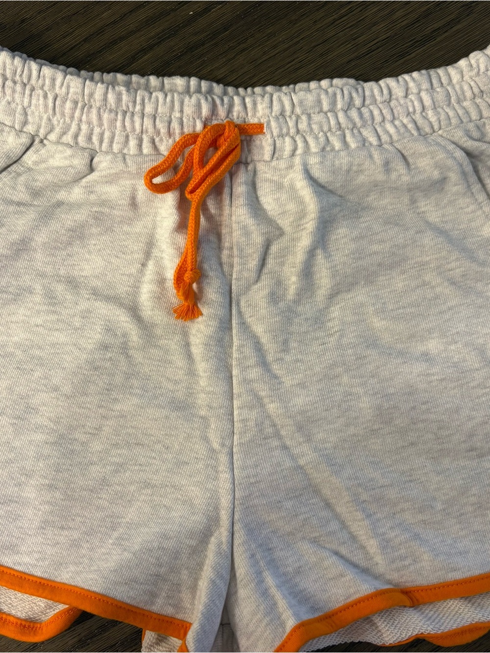 wild fable White Athletic Shorts with Orange Drawstring